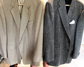 Raw silk and wool Herringbone beautiful jackets...46 T...all these Gentleman's clothing items are top notch, first class, and excellent!