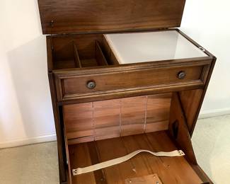 This is an X-ray reading machine from the 19502!!!  It works, and would be the most excellent bar!  You have to come see this...WHAT a conversation piece!