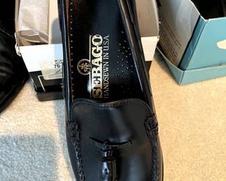 Perfect and new still in the box!  Sebago leather loafers, 12 wide...beautiful and we have others!