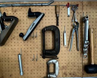 So many well kept tools!  Also have a very heavy duty VICE that we removed from the workbench...JUST FOR YOU!