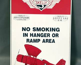 Skelly Aerodynamic Gasoline And Airplane Oil Enamel Sign