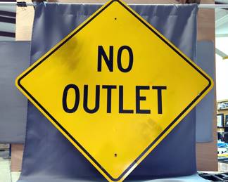 No Outlet Steel Street Sign