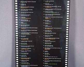 101 Greatest Movie Quotes Lacquered Sign