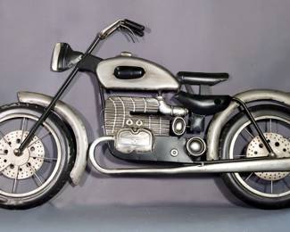 Metal Motorcycle Wall Art Decor