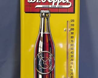 Dr. Pepper "Good For Life" Tin Thermometer Advertising Sign