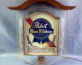 Pabst Blue Ribbon Beer Lighted Sign