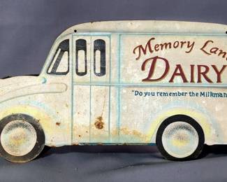 Memory Lane Dairy Vintage Metal Sign