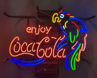 Enjoy Coca-Cola Parrot Neon Plug In Sign