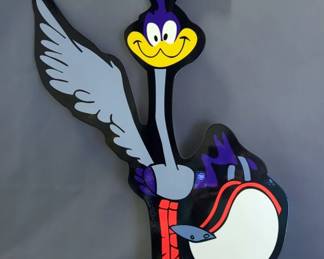 Looney Tunes Road Runner Heavy Gauge Steel Enamel Sign, Approx 5lbs