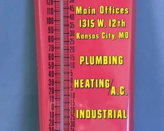 U.S. Supply Co. Kansas City Wall Mounted Enamel Thermometer