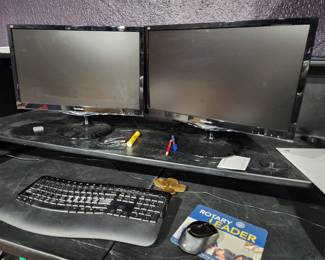 Monitors and keyboards