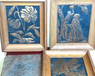 Hammered metal artwork