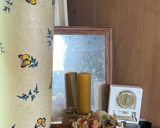 Retro butterfly floor lamp and turned leg table