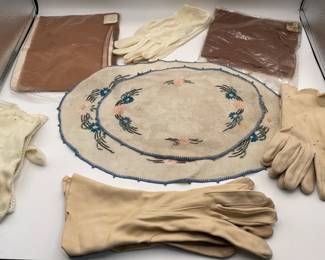 Vintage ladies gloves, nylons
