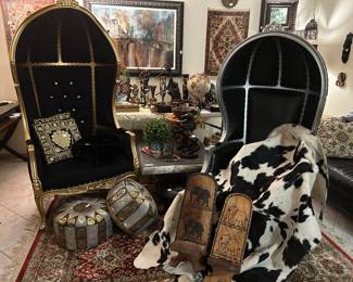 2 large dome chairs