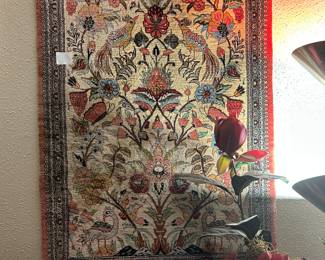 Handmade silk Turkish rug