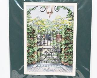 matted artist signed print