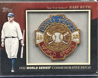 2010 Topps Babe Ruth 1932 WS Comm Patch