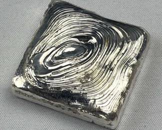 100g Silver Bar, Hand Poured in TX .999 Fine