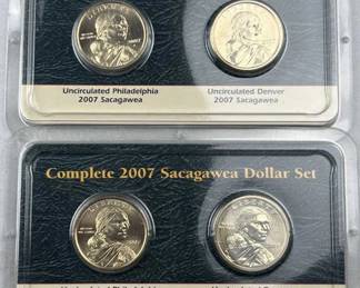 (2) 2007-P&D Sacagawea Dollar Sets