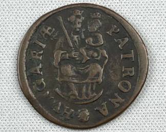 1707 Hungary 1 Poltura Rakoczi's War Era Copper