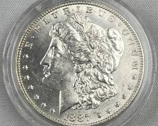 1887 Morgan Silver Dollar, US $1, Quality