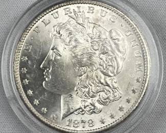 1878-S Morgan Silver Dollar, US $1, Quality BU