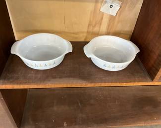 Anchor Hocking Fire-King 1 Quart Casserole Dishes "Candle Glow" Pattern