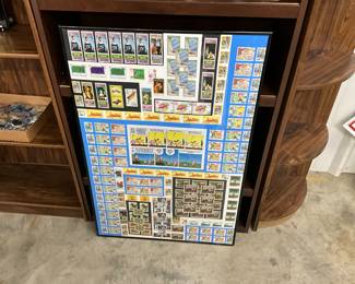 Framed Collection of Stamps