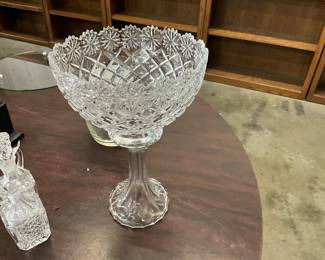 12 Fifth Ave Crystal Clear Industries Brussels Foiled Diamond Motif Compote