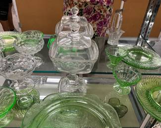 Clear Glass Pedestal Candy Dish