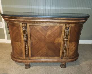 Traditional wood bar with granite top