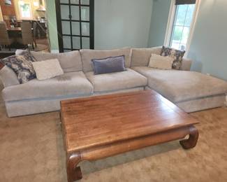 Gray chenille sectional