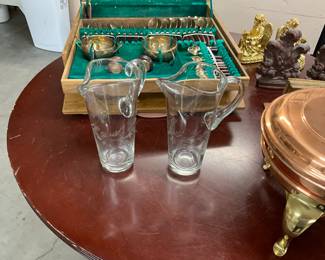 EAPG Etched Water  Pitchers