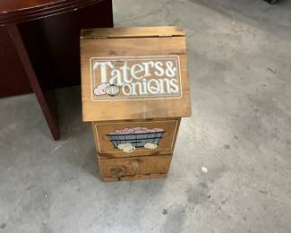 Wood Taters & Onion Storage Bin