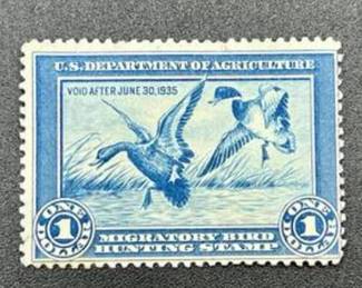 1934 $1 U.S. Federal Migratory Bird Hunting Stamp