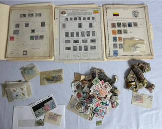 Postage Stamp Assortment from Ecuador, Ethiopia and Fiji dating back to late 1800's