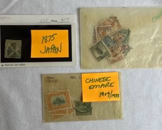 Postage Stamps from Japan, Chinese Empire and China dating back to 1875