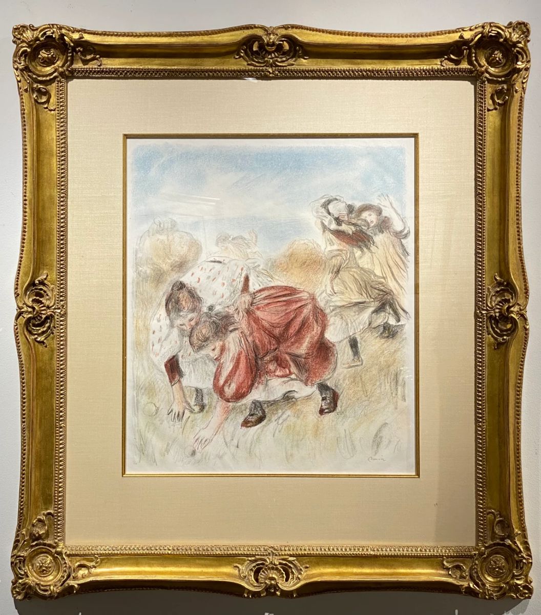 Lot 214 Original Pierre Auguste Renoir Lithograph Enfants jouant a la balle