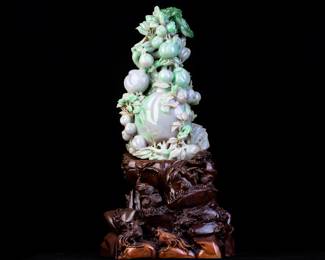 Lot JD806 Jadeite Jade Group of Peaches