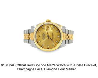 Lot 8138 Rolex 2Tone Watch with Diamond Dial
