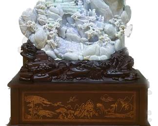 JD811 Jadiete Jade Large Mountain Carving