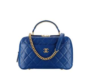 Lot 187 Chanel Blue Leather Bag