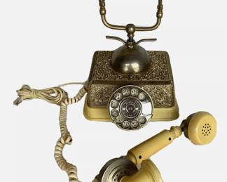 Vintage Hollywood Regency Rotary Dial Phone
