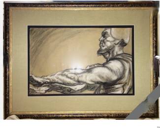 Original Framed Charcoal