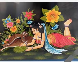 Original Asian Painting on Board