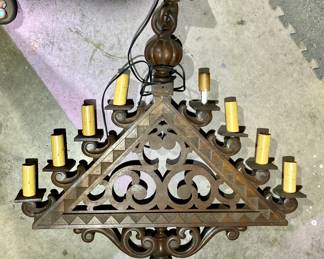 Gothic Walnut Chandelier
