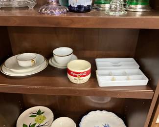 Haviland Limoges Dinnerware w/Gold trim - Campbells Soup Cup - Milk Glass Containers