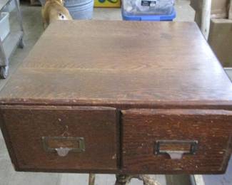 Vintage Card File Box