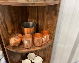 Hammered Copper Planter - Brass /Copper Piggy Bank - Smirnoff Vodka Moskow Mule Mugs